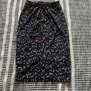 Esprit Size 5/6 Black multicolor Vintage 90s skirt
